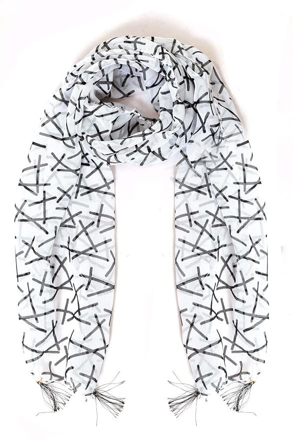 Women's Polyester Scarf- White