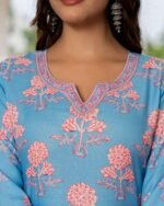 Floral Print Straight Kurta Set - Image 2